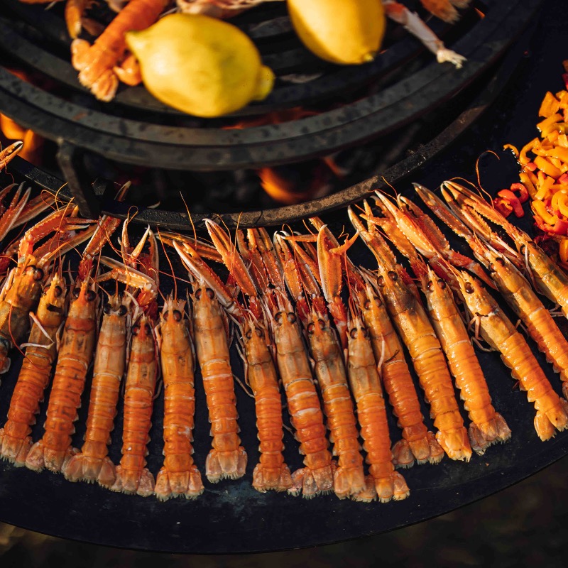 Langoustines au brasero